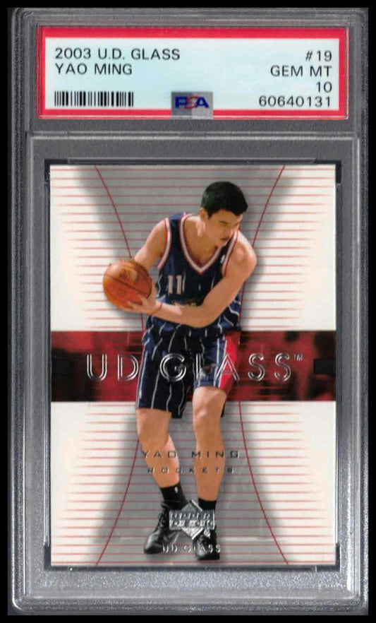 PSA 10 - 2003 UPPER DECK GLASS #19 YAO MING