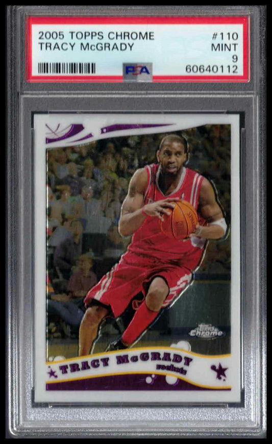 PSA 9 - 2005 TOPPS CHROME #110 TRACY McGRADY