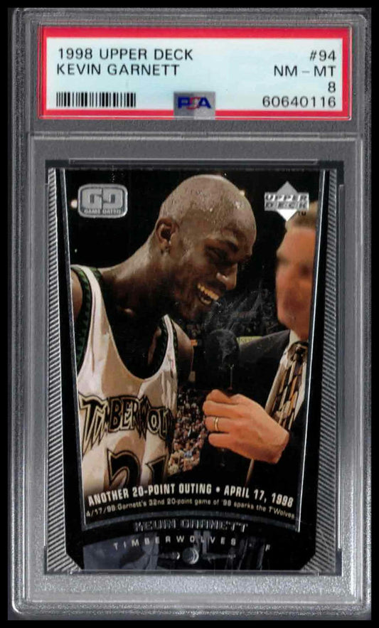 PSA 8 - 1998 UPPER DECK #94 KEVIN GARNETT