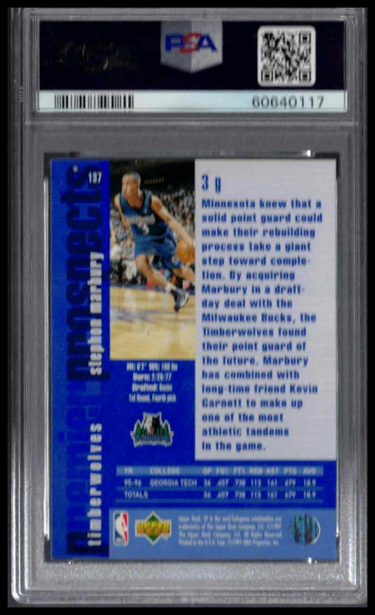 PSA 8 - 1996 SP #137 STEPHON MARBURY