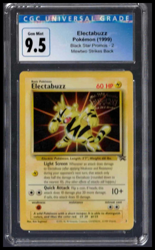 CGC 9.5 - Electabuzz (Mewtwo Strikes Back) - 1999 Pokemon - Black Star Promos 2