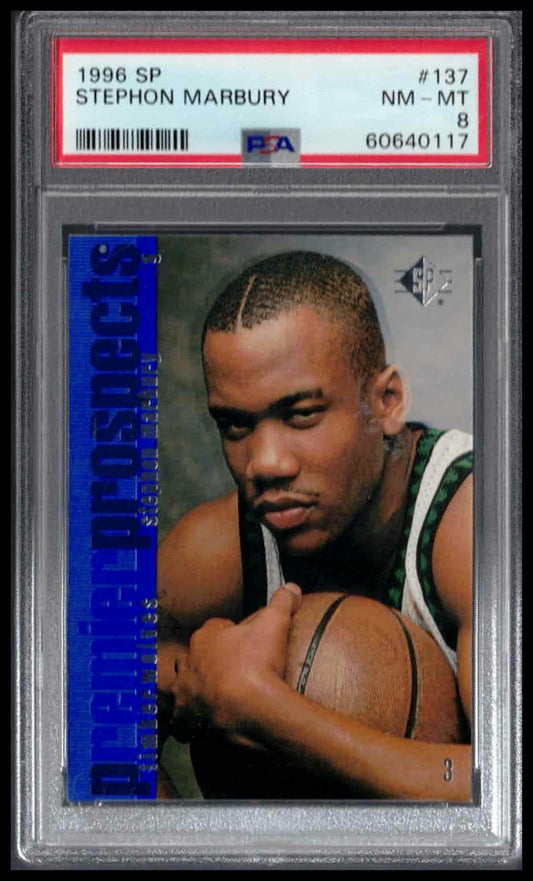 PSA 8 - 1996 SP #137 STEPHON MARBURY