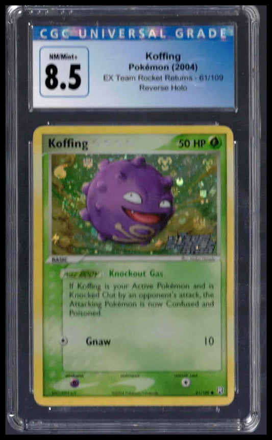 CGC 8.5 - Koffing (Reverse Holo) - 2004 Pokemon - EX Team Rocket Returns - #61