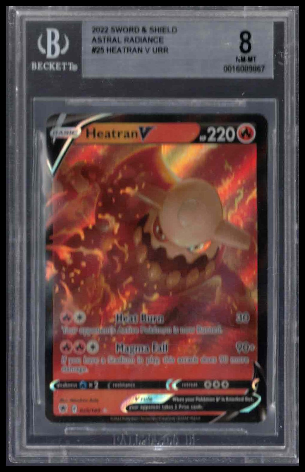 Beckett 8 - Heatran V (URR) - 2022 Pokemon - Sword & Shield Astral Radiance - #25