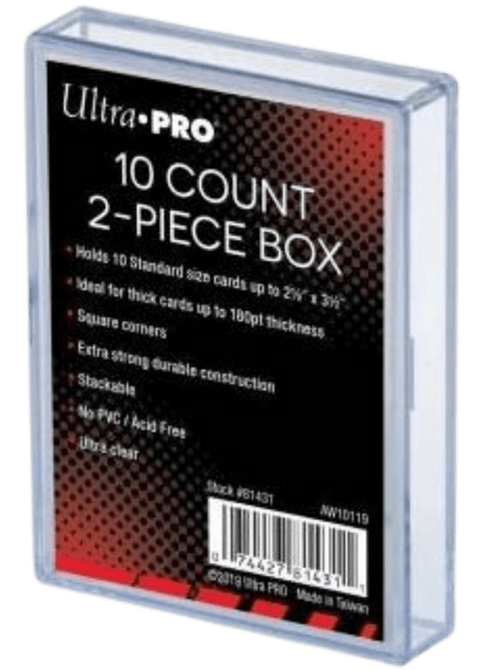 2-Piece Clear Card Storage Box – 10 Count