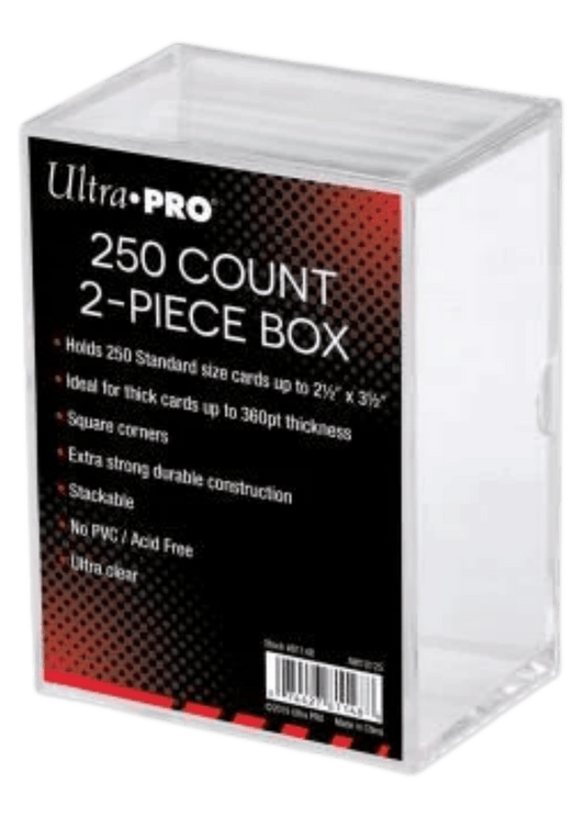 2-Piece Clear Card Storage Box – 250 Count