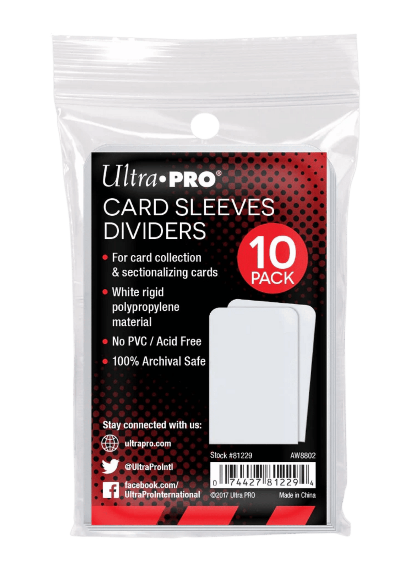 Semi-Rigid Card Dividers – White (10-Pack) | TCG