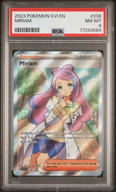 PSA 8 - 2023 POKEMON SVI EN-SCARLET & VIOLET #238 MIRIAM ULTRA RARE
