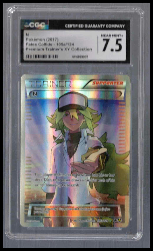 2017 Pokémon N 105a/124 Fates Collide Promo CGC 7.5