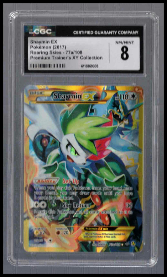 2017 Pokémon Shaymin EX 77a/108 Roaring Skies CGC 8
