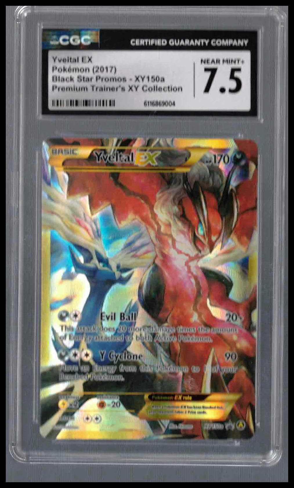 2017 Pokémon Yveltal EX XY150a Black Star Promo CGC 7.5
