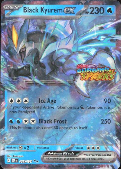 Black Kyurem ex (Surging Sparks Stamped)
