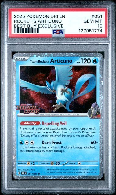 Team Rocket's Articuno (Cosmos Holo) (Destined Rivals Stamp)